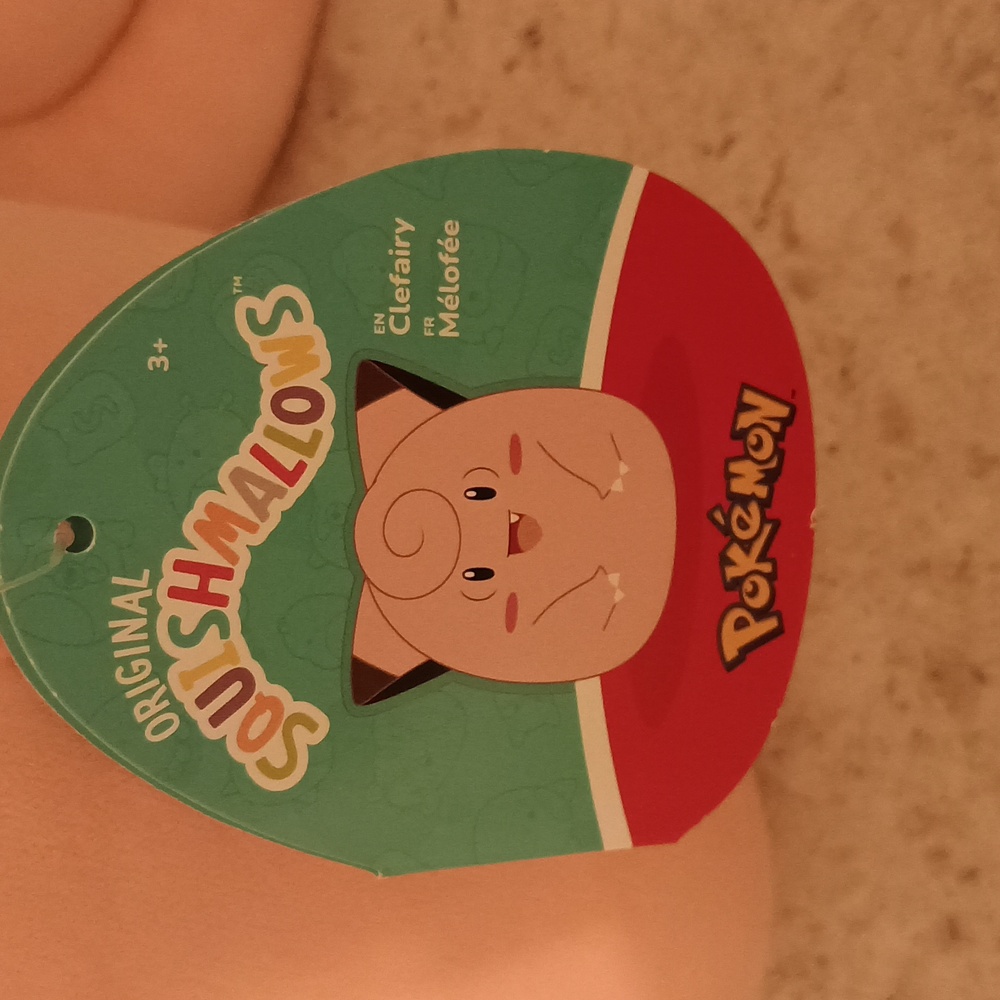 NWT Pokemon Squishmallow- Pink Clefairy Plush - Picture 4 of 9